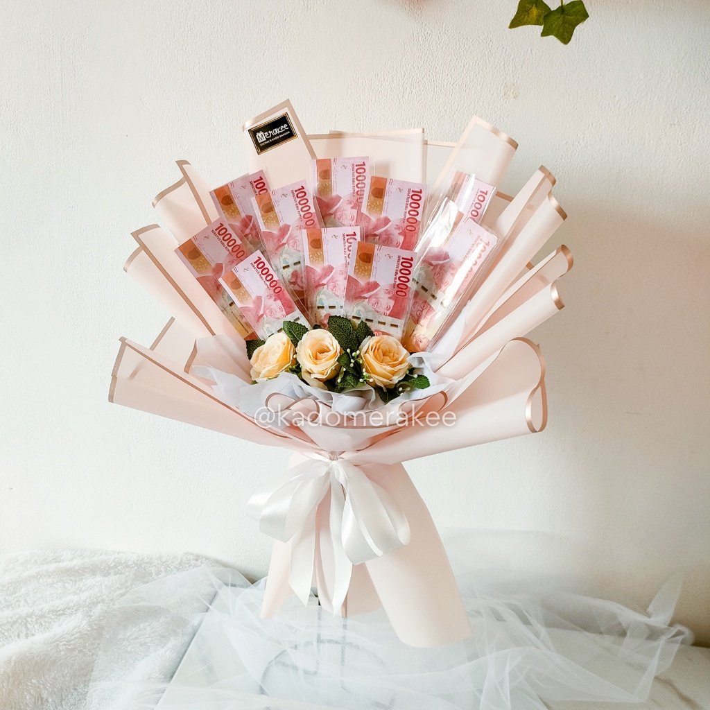 Buket Uang Hadiah Ulangtahun, Wisuda, Anniversary, Mahar