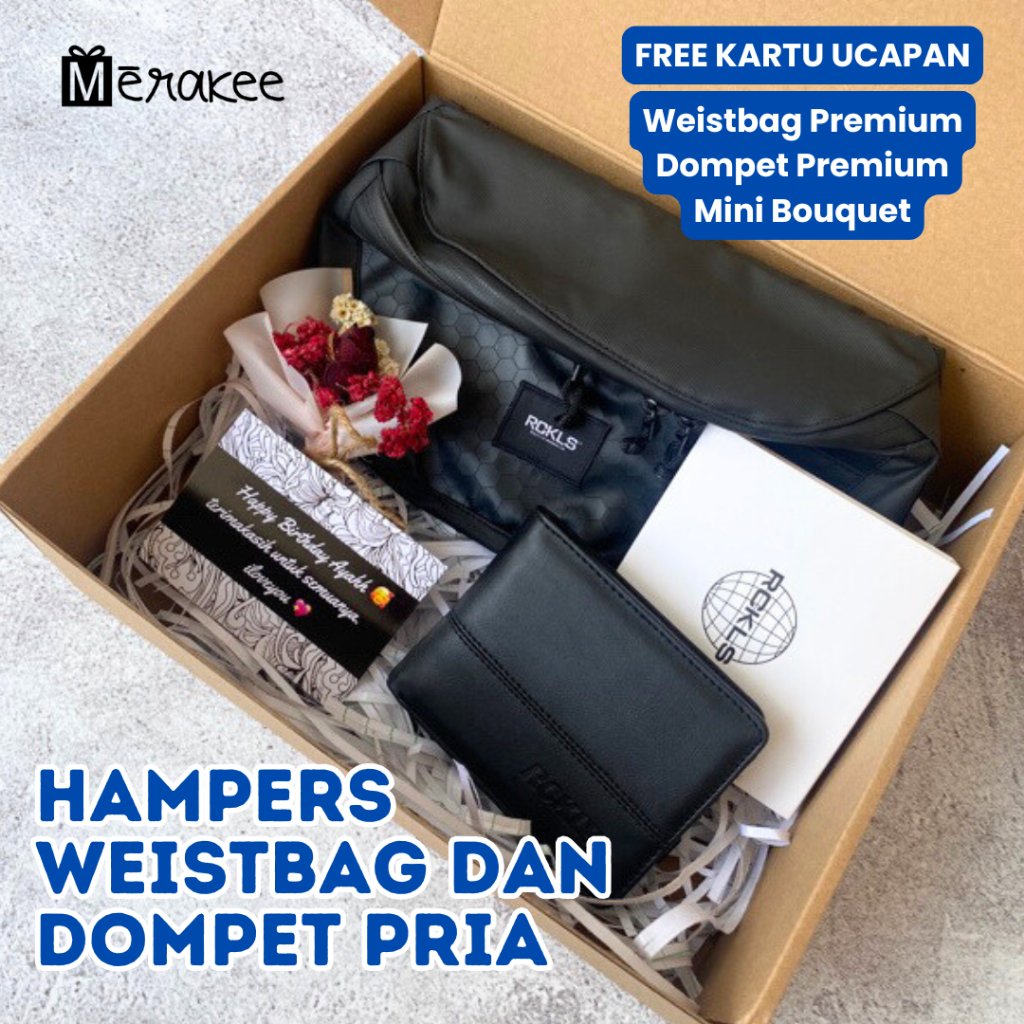 Merakee – Hampers Weistbag Dan Dompet Hadiah Ulangtahun Pria, Laki Laki, Pacar, Suami