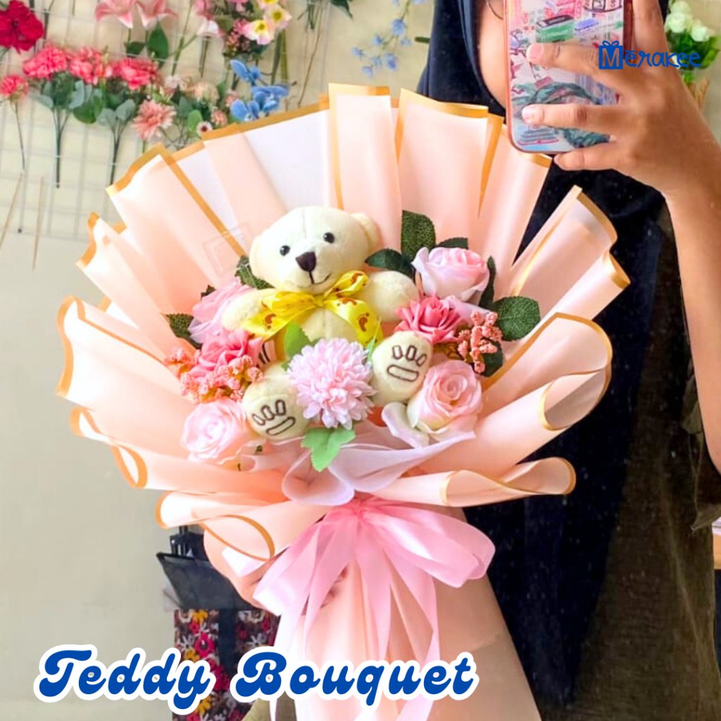 Buket Boneka Teddy Bear Medium & Large