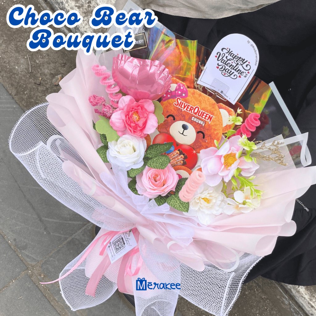 Buket Coklat Valentine Beruang Bear By Merakee