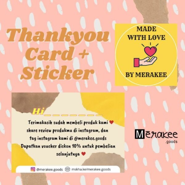 Thankyou Card Dan Stiker Online Shop Murah