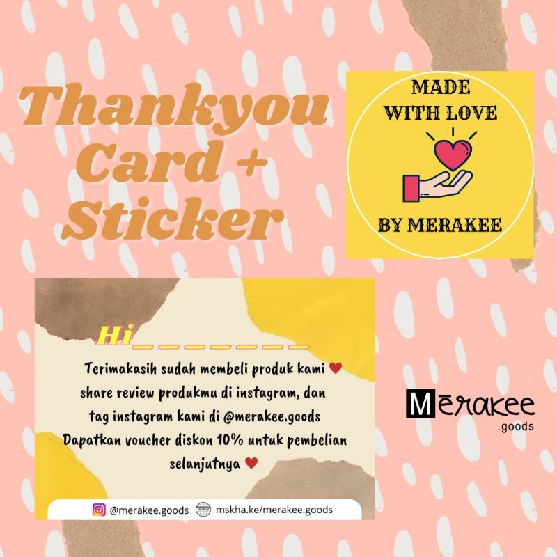 Thankyou Card Dan Stiker Online Shop Murah