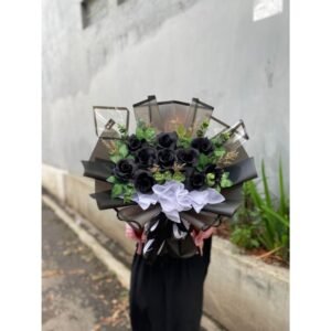 Buket Bunga Hitam Series – Black Series Buket Spesial Untuk Cowok